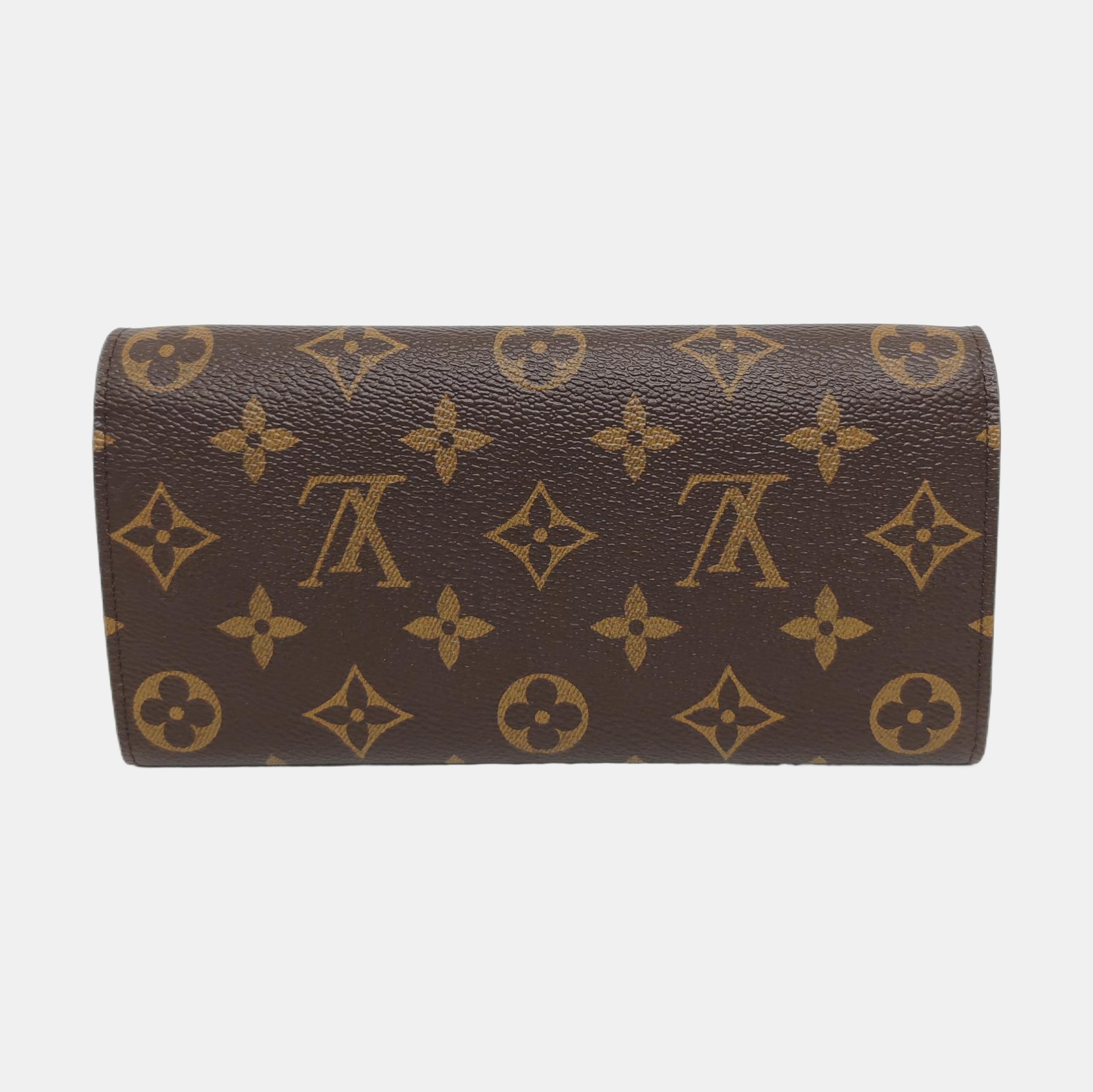 EMILIE Monogram Coated Canvas Brown Wallet