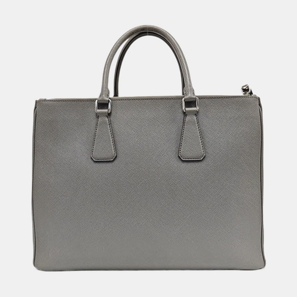 Galleria Large Saffiano Calfskin Gray