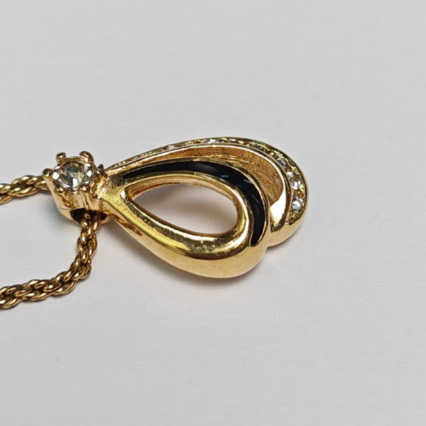 Twist Round Metal Gold Necklace