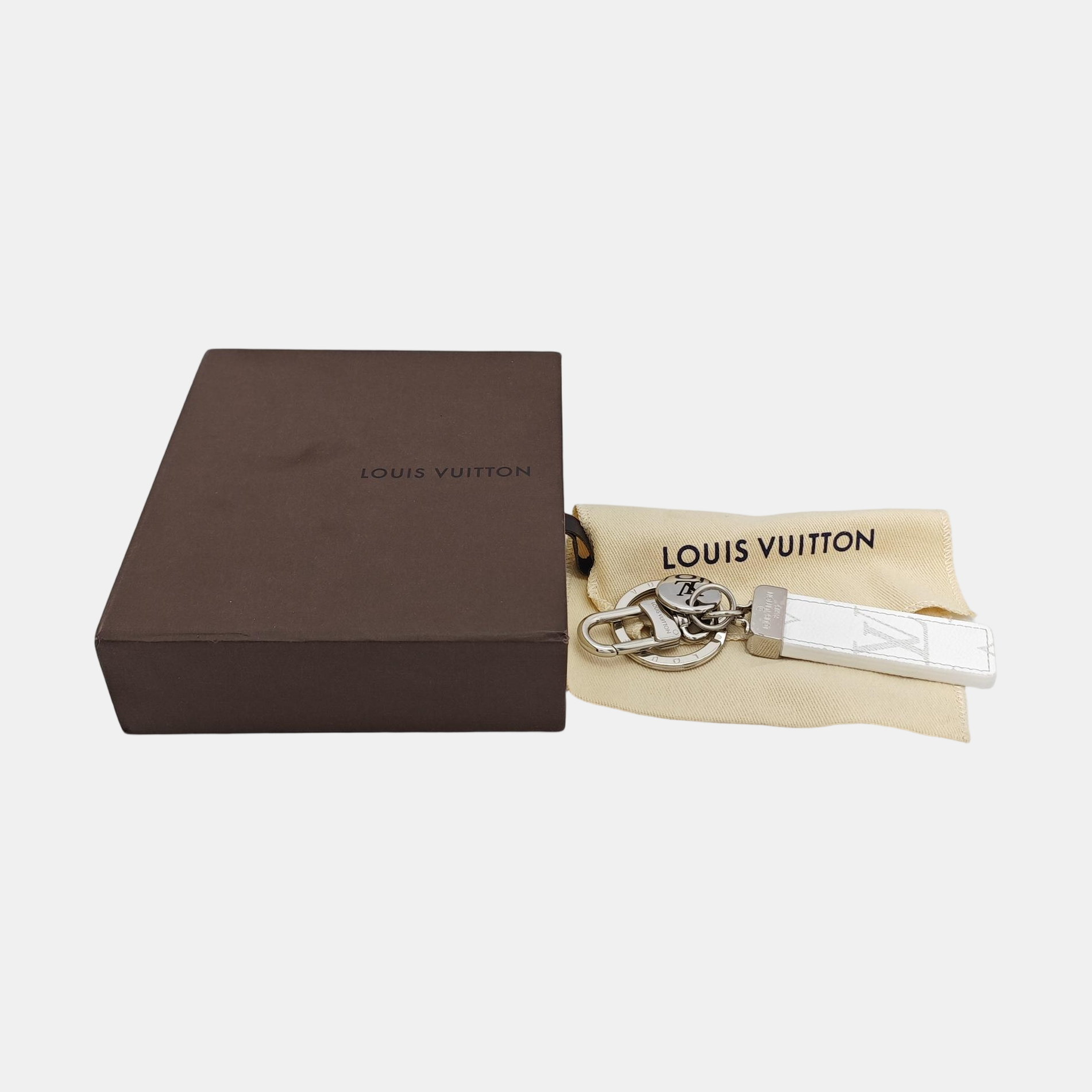 Leather Bag Charm White