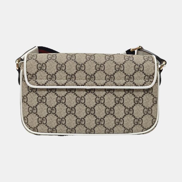 Ophidia Small Monogram Coated Canvas Beige