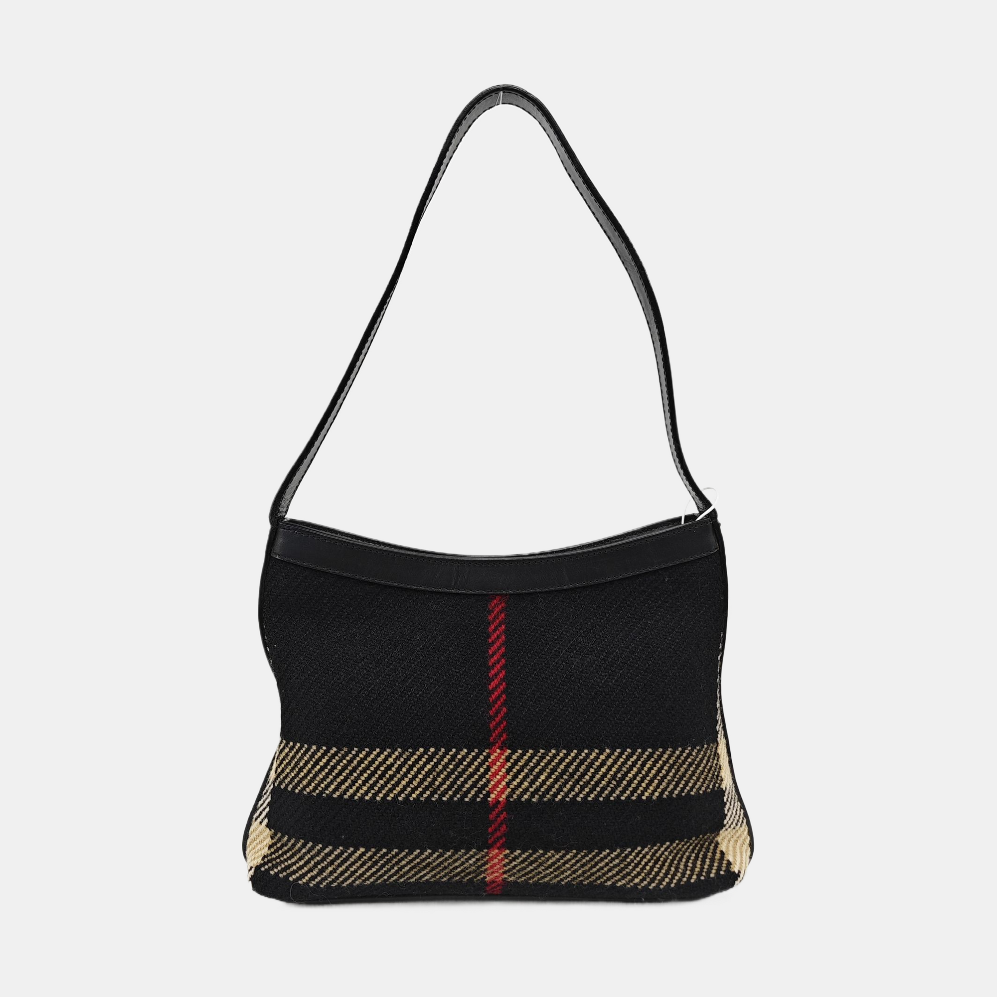 Fabric Shoulder Bag Black
