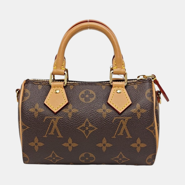 SPEEDY Nano Monogram Coated Canvas Brown