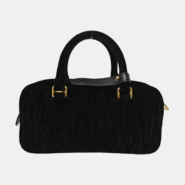 Arcadie Matelassé Small Velvet Black