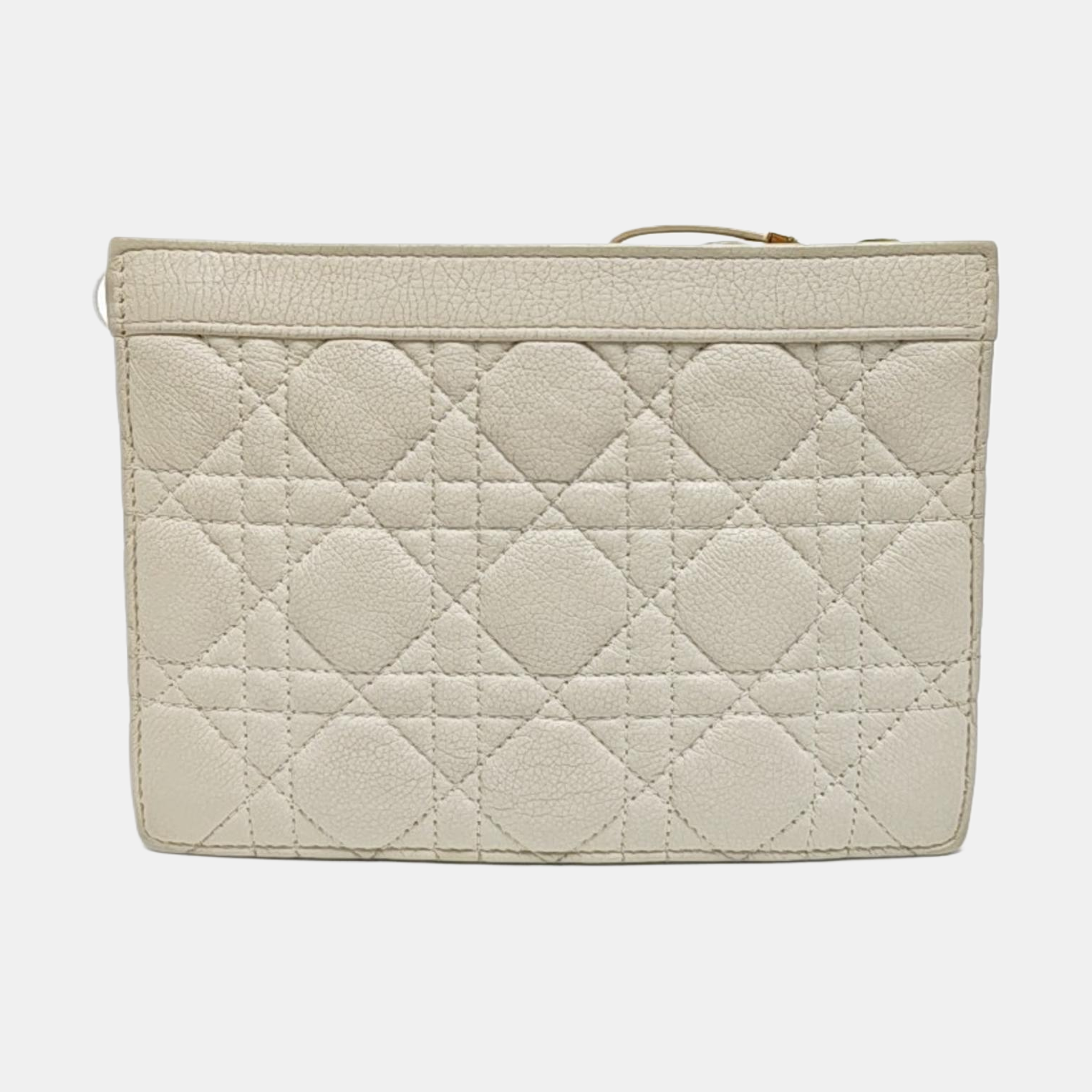 Dior Caro Small Cannage Calfskin White