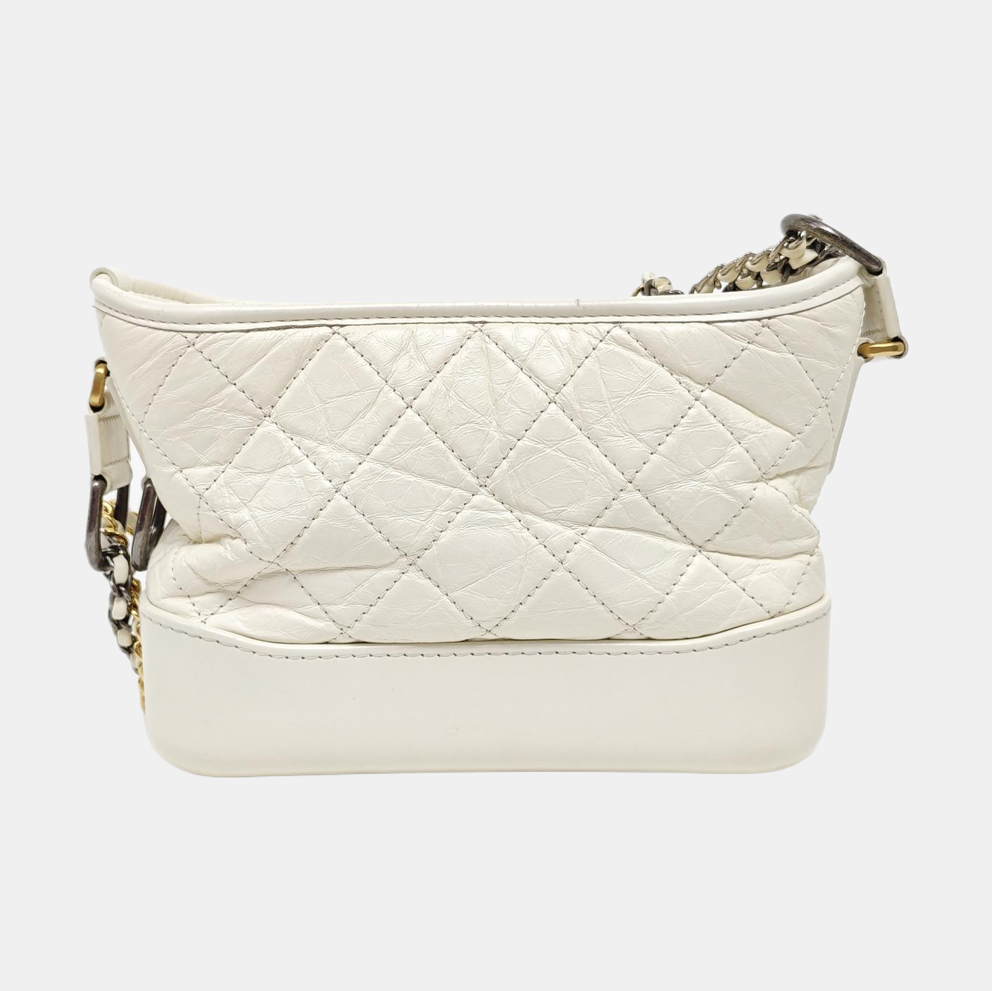 GABRIELLE Mini Quilted Calfskin White