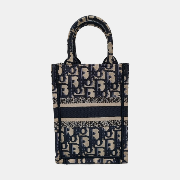 Authenticated pre-owned  Book Tote Mini Canvas Blue - Shoulder Bag at Looply