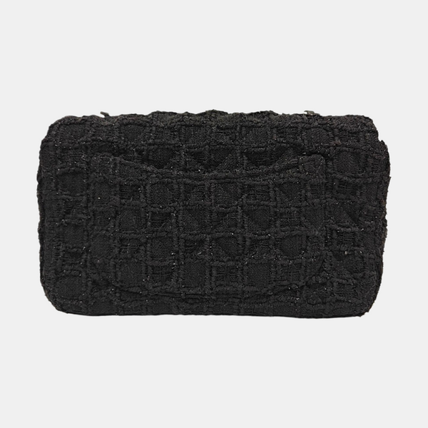 CLASSIC FLAP Mini Quilted Fabric Black