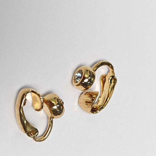 Metal Gold Clip On Earrings
