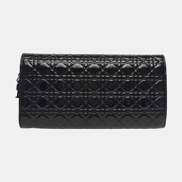 Lady Dior Small Cannage Patent Leather Blue