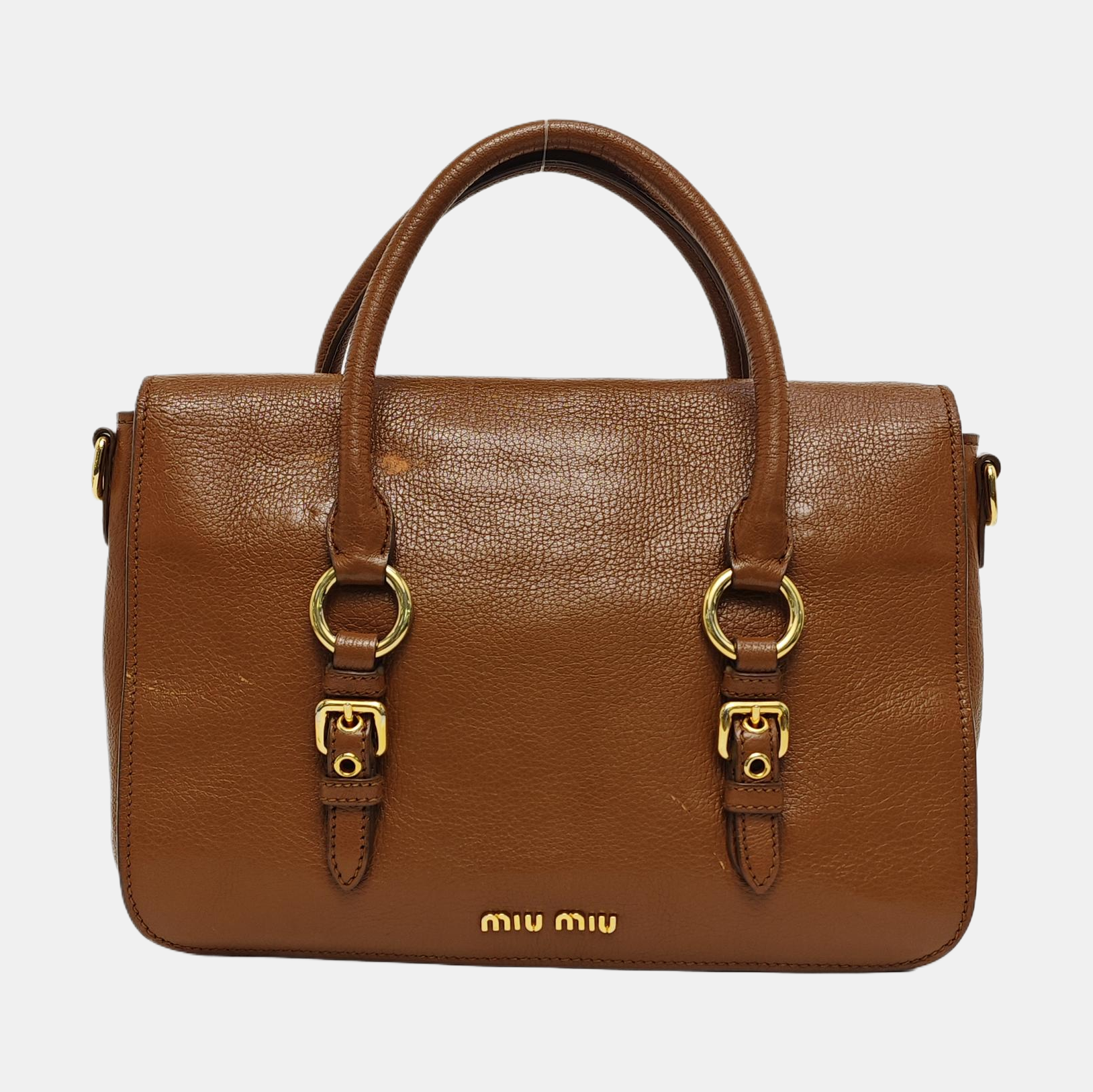 Calfskin Shoulder Bag Brown