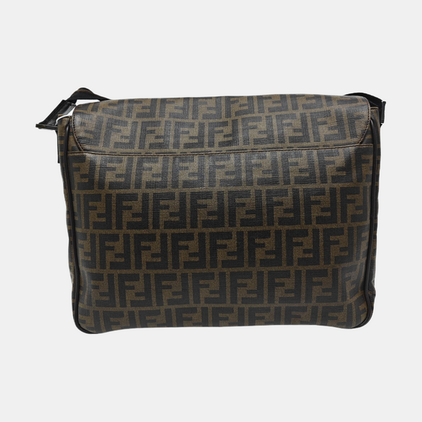 Monogram Coated Canvas Crossbody Bag Brown