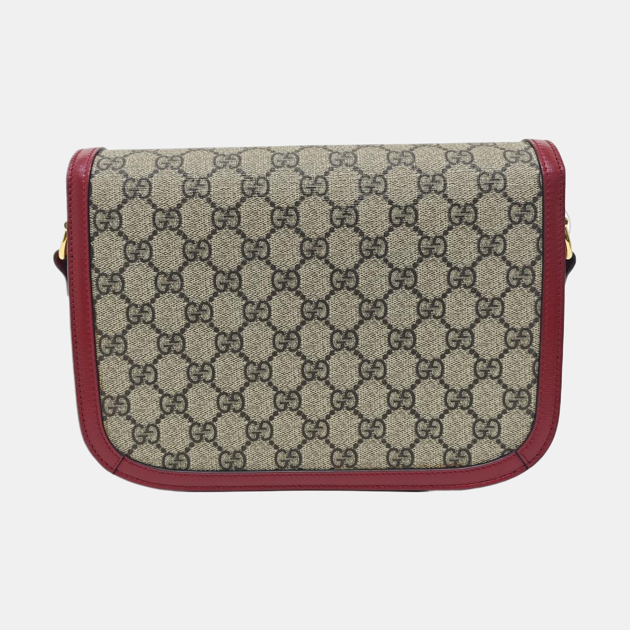 Horsebit 1955 Small Monogram Coated Canvas Beige