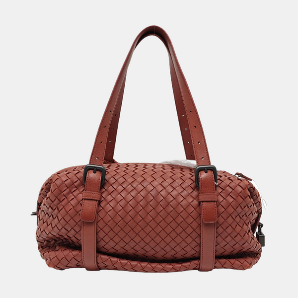Lambskin Top Handle Bag Red