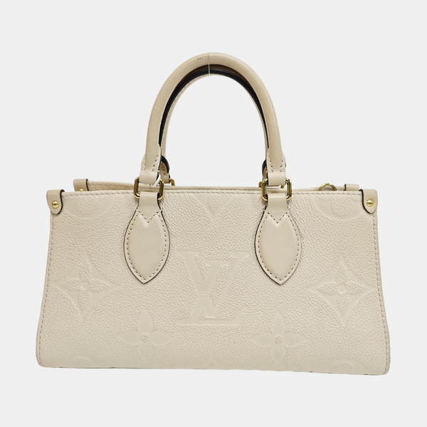 ONTHEGO EAST WEST PM Monogram Calfskin White