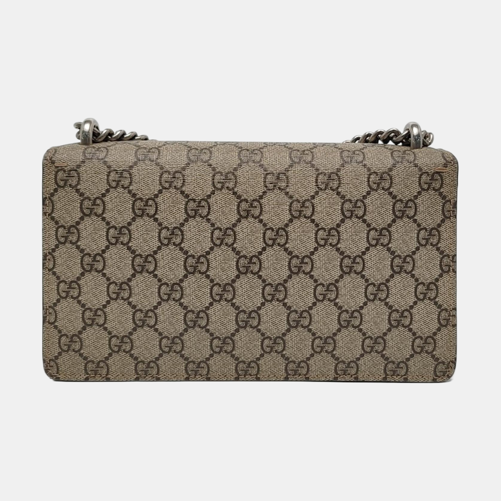 Dionysus Small Monogram Coated Canvas Beige