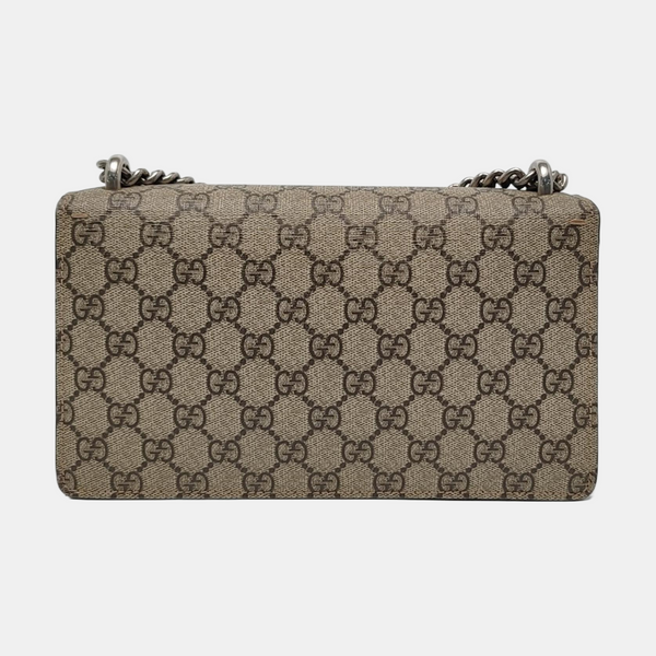 Dionysus Small Monogram Coated Canvas Beige