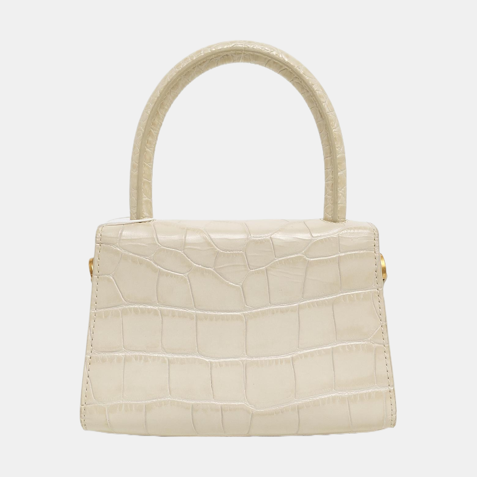 Leather Shoulder Bag Mini White