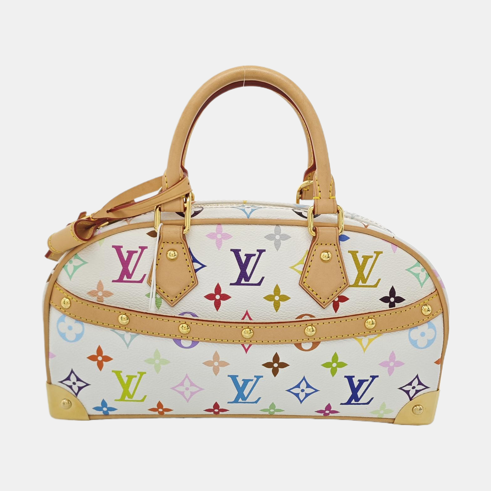 LV × TM HANDBAG EAST WEST Monogram Coated Canvas White