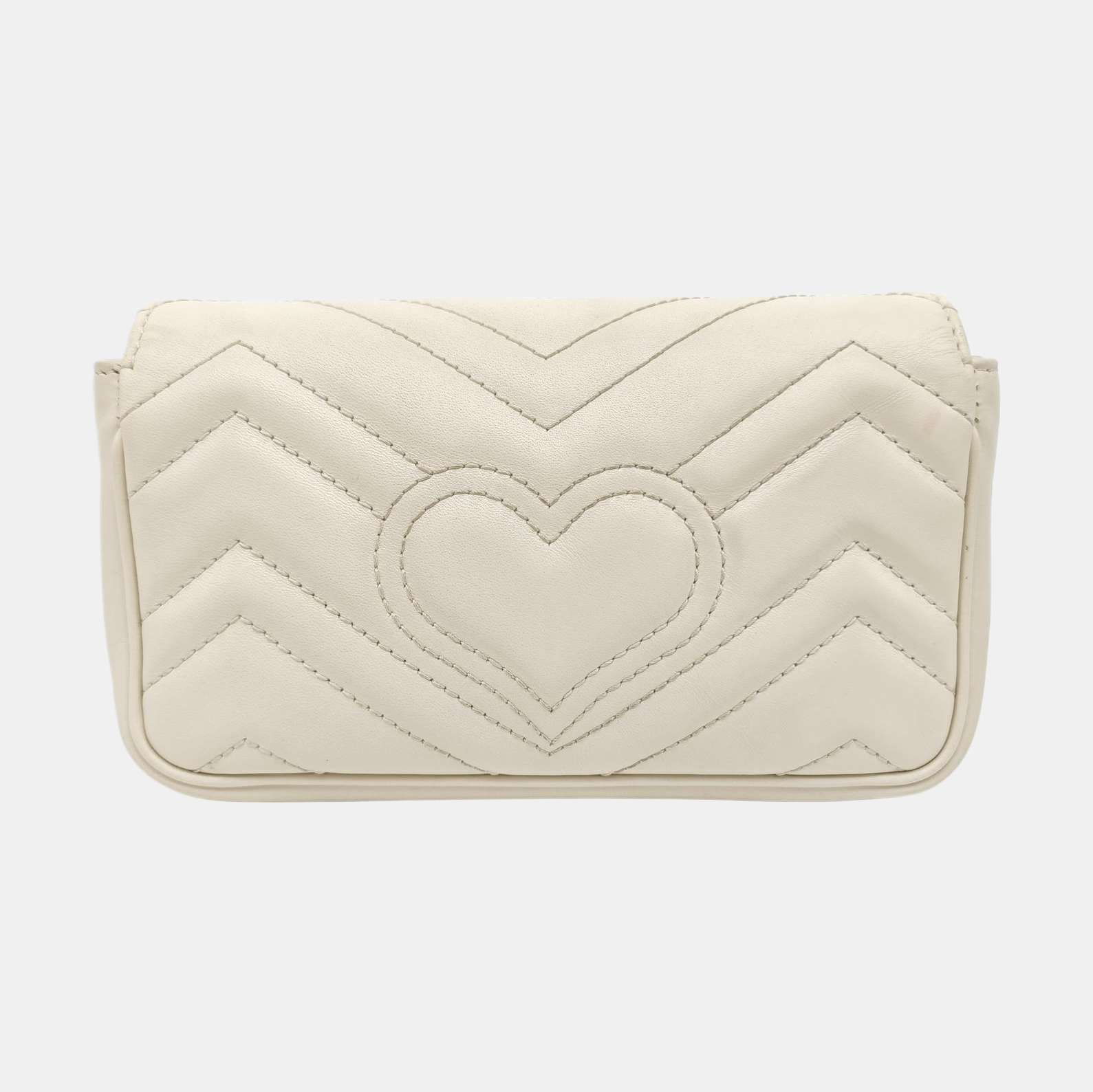GG Marmont Mini Quilted Calfskin White