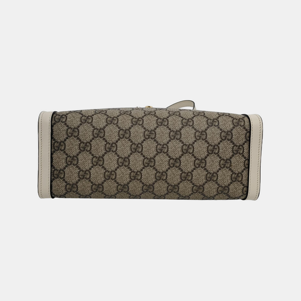 Padlock Small Monogram Coated Canvas Beige