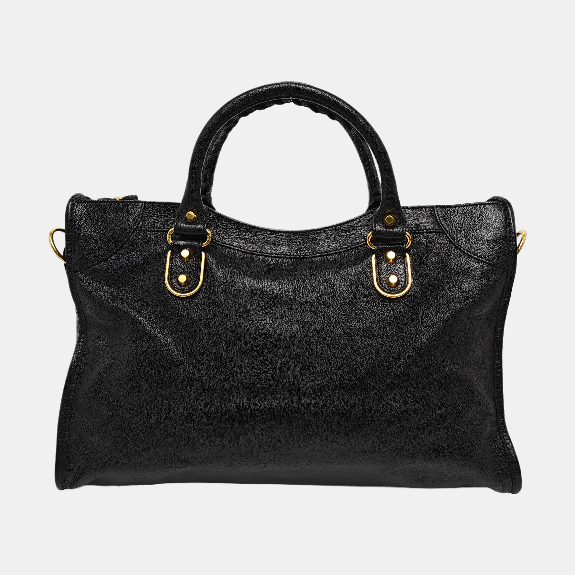 Classic Metallic Edge City Medium Lambskin Black