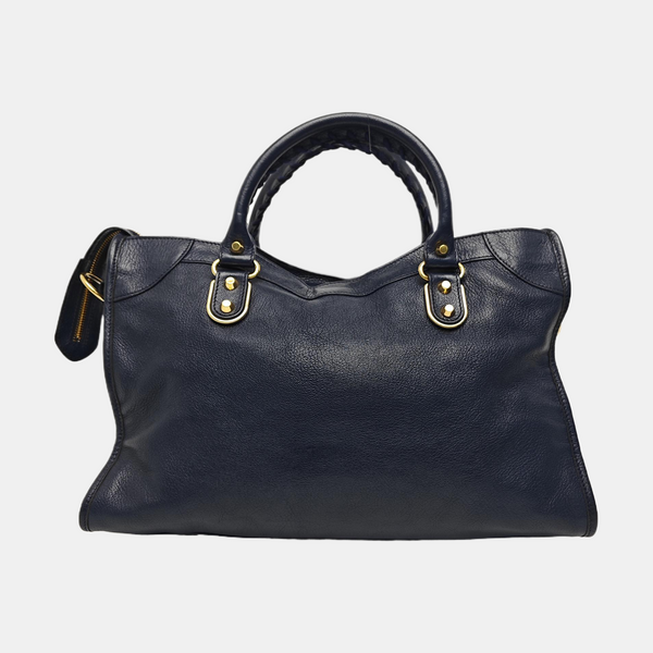 Classic Metallic Edge City Medium Lambskin Blue