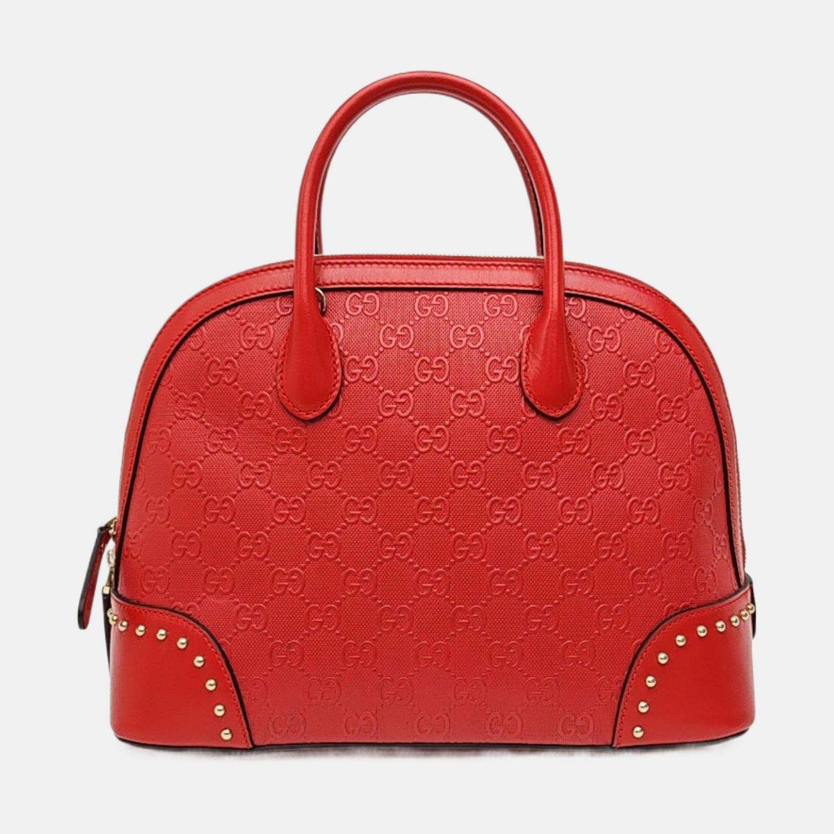 Calfskin Top Handle Bag Red