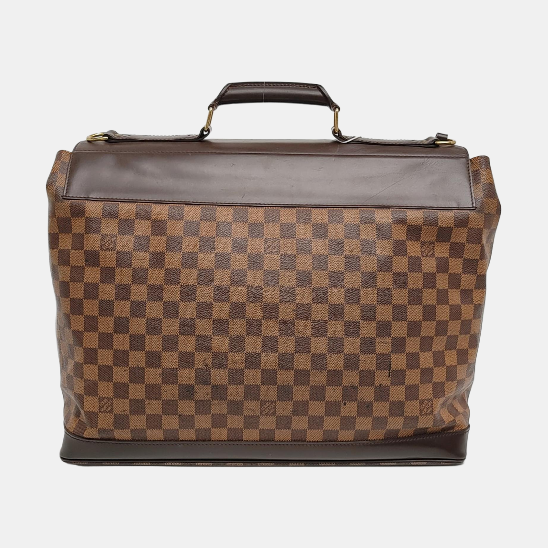 WEST END Damier Ebene Coated Canvas Brown