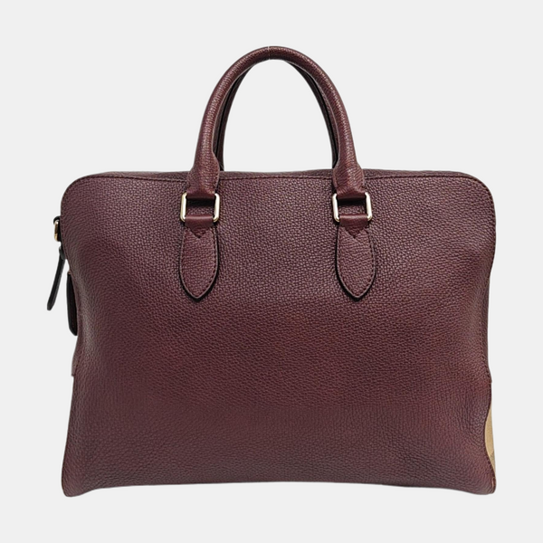 Calfskin Top Handle Bag Purple
