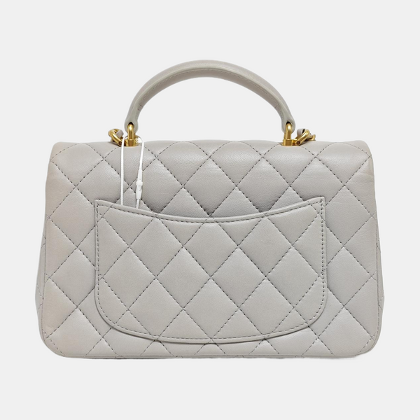 Quilted Lambskin Gray