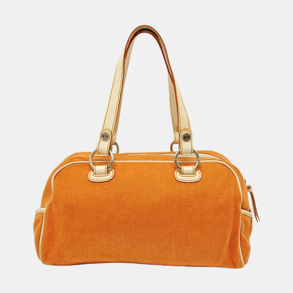Canvas Top Handle Bag Orange