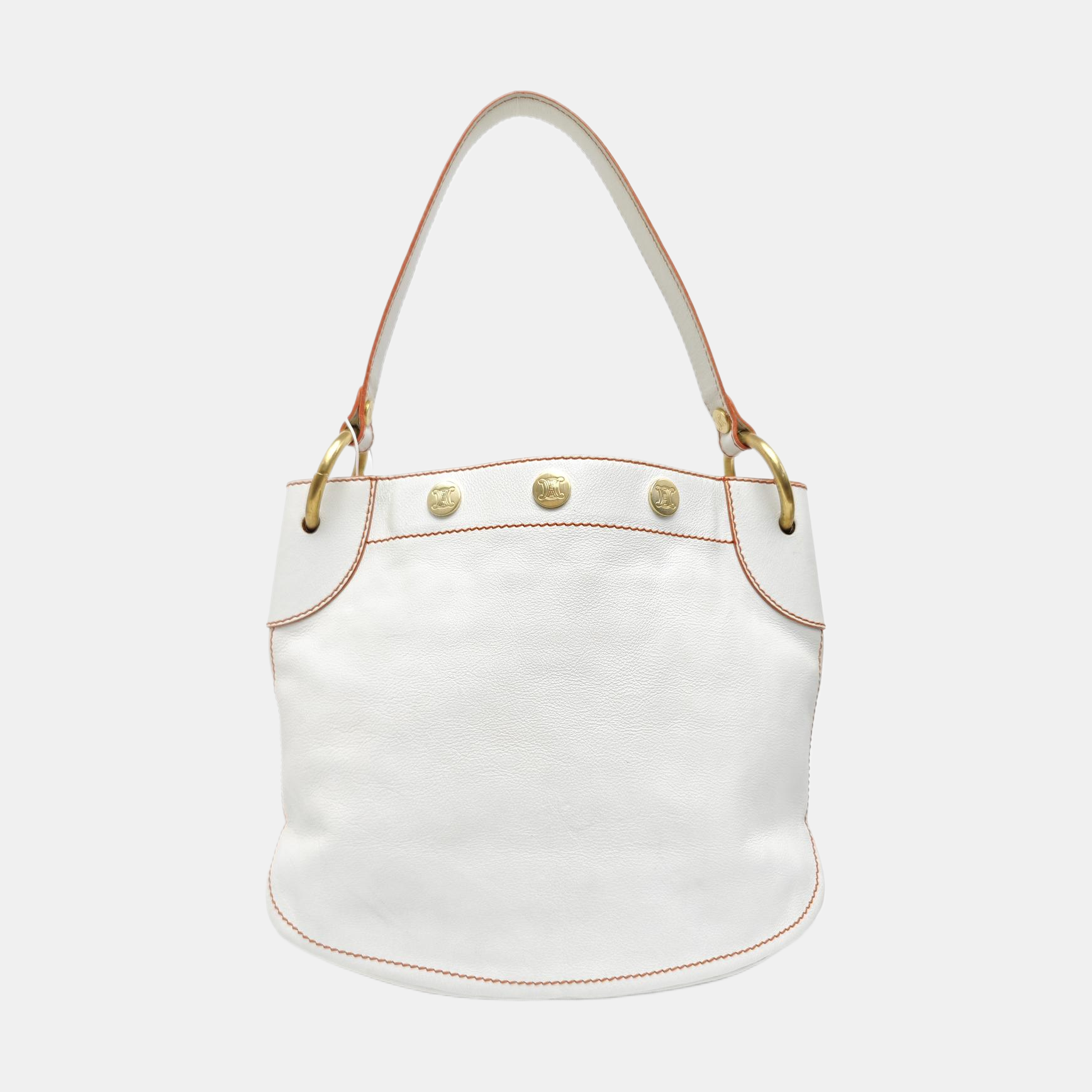 Calfskin Top Handle Bag White