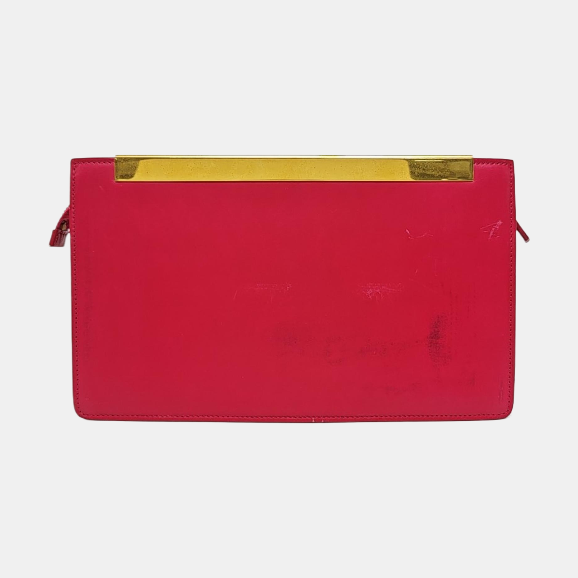 Calfskin Clutch Red
