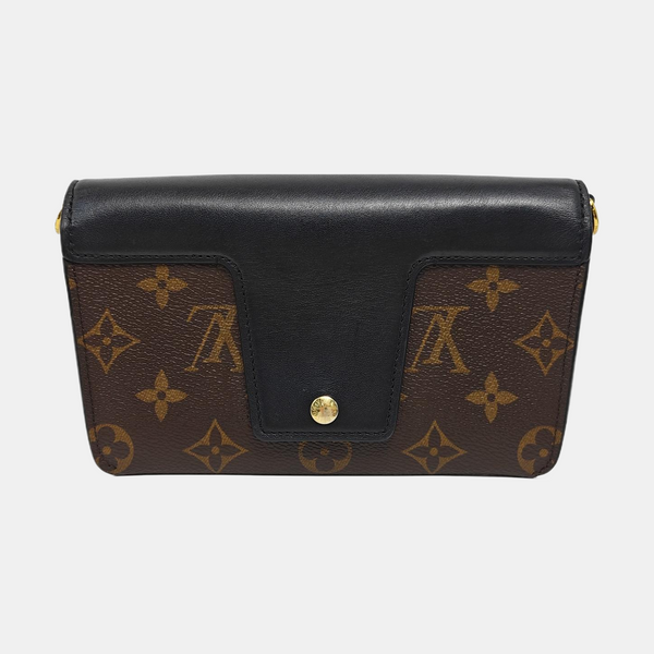 Coated Canvas Shoulder Bag Brown