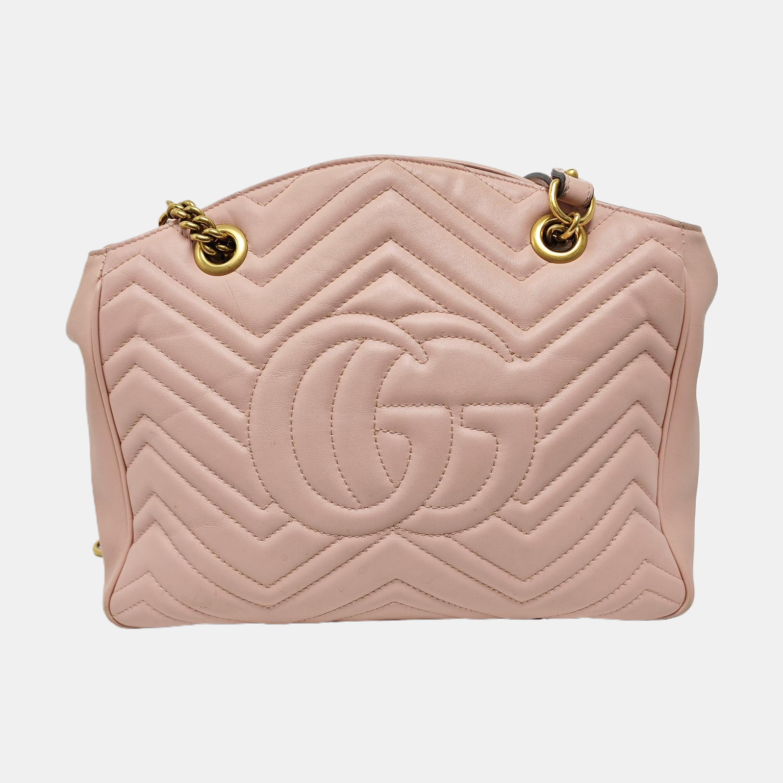 GG Marmont Piel de becerro matelaseada rosa