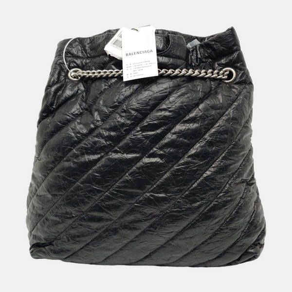 Crush Medium Quilted Calfskin Black