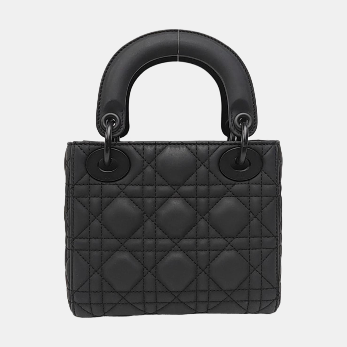 Lady Dior Mini Cannage Calfskin Black