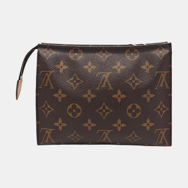 TOILET POCKET 19 Monogram Coated Canvas Brown