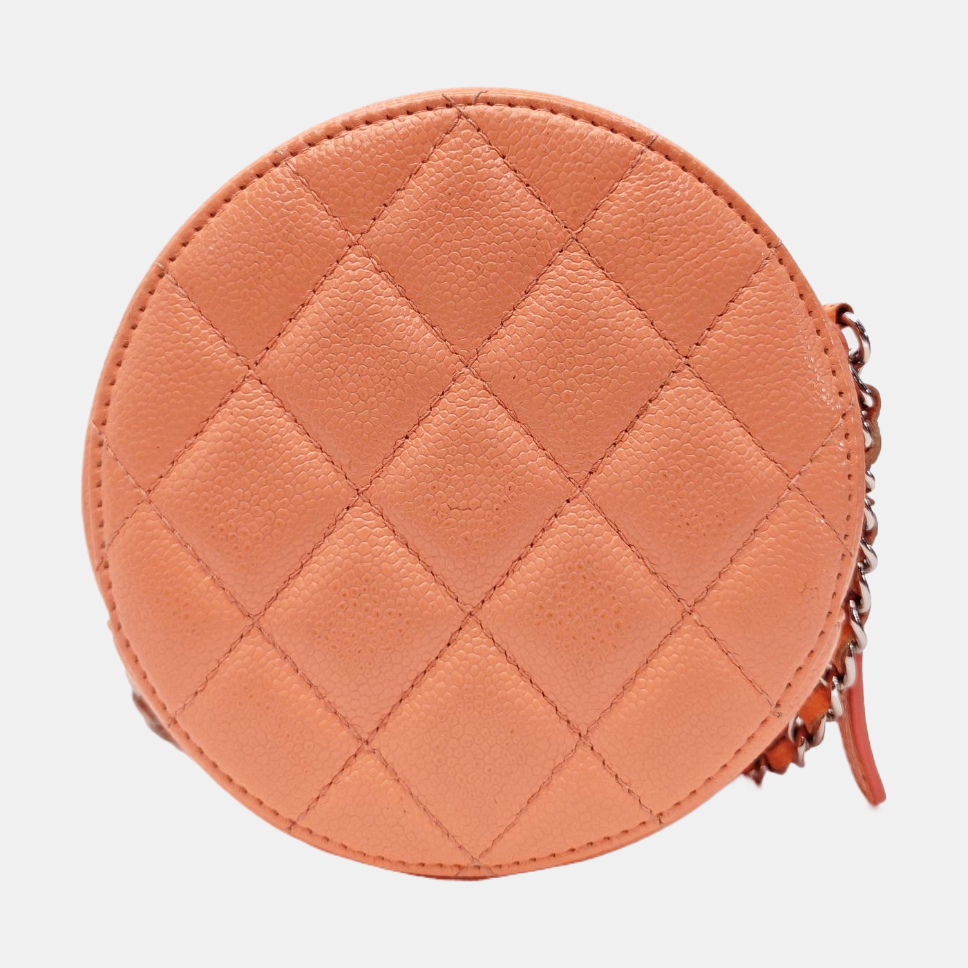 ROUND Quilted Grained Calfskin Pink