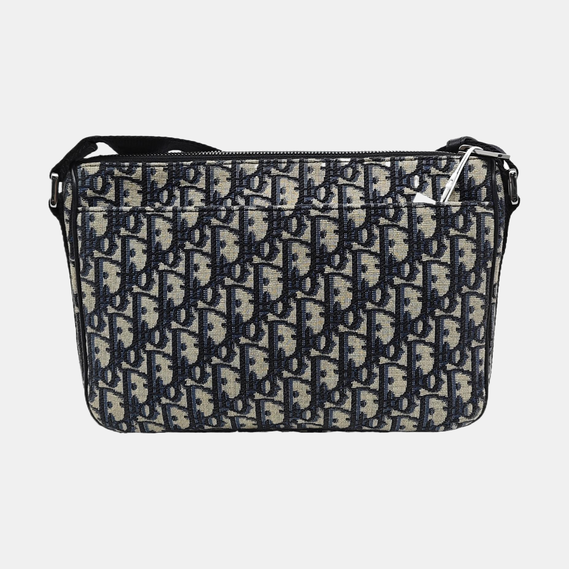 Oblique Canvas Shoulder Bag Black