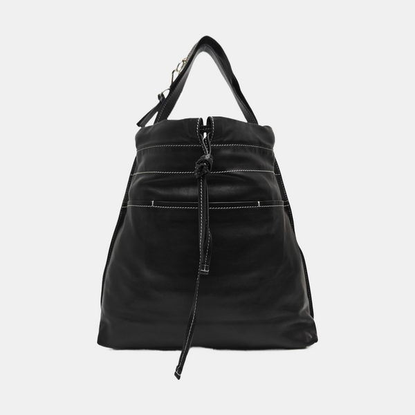 Lambskin Top Handle Bag Black