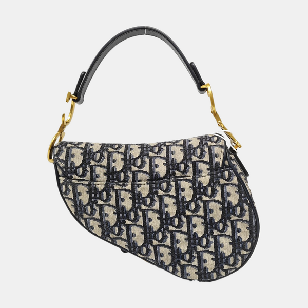 Saddle Mini Oblique Canvas Blue