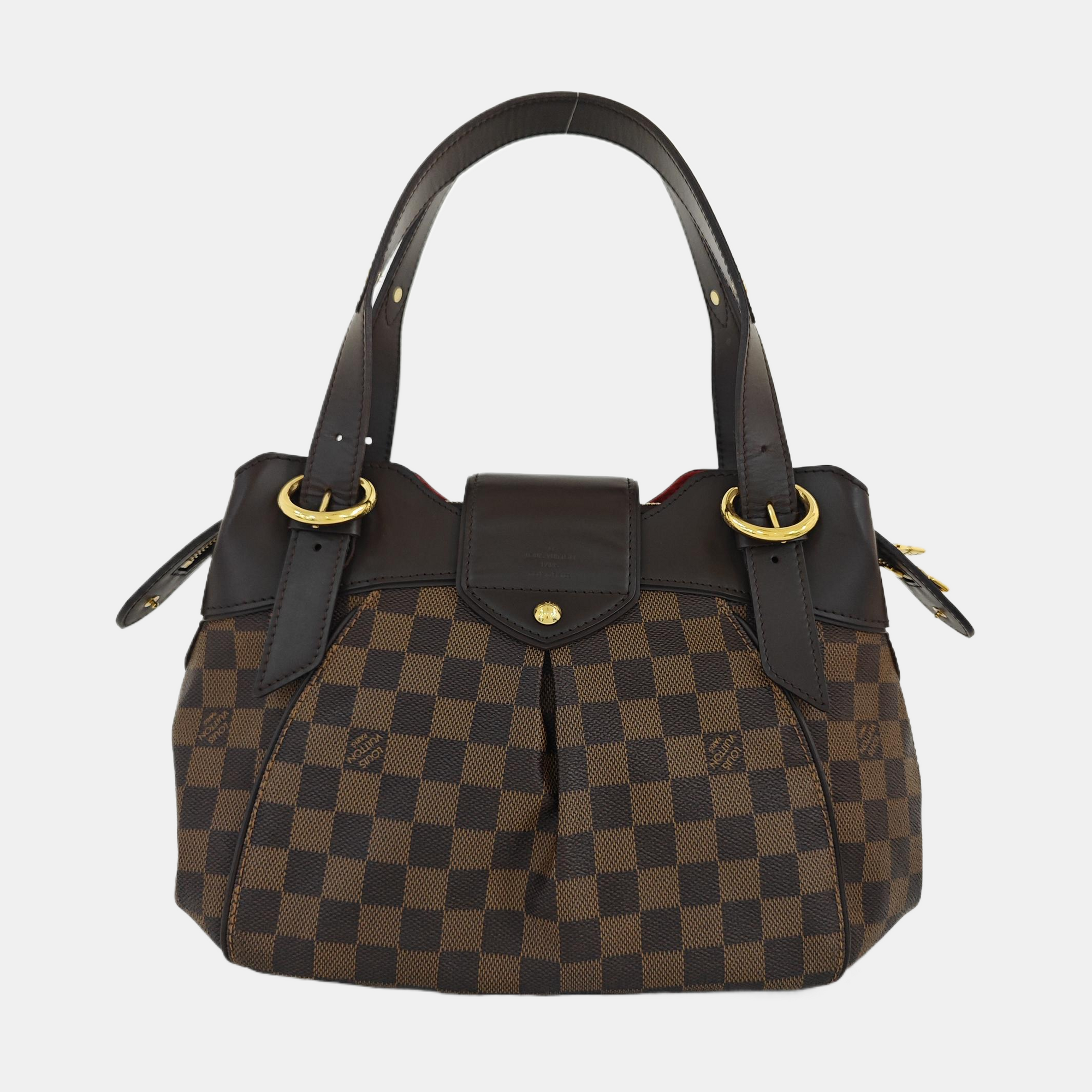 SISTINA PM Damier Ebene Coated Canvas Brown