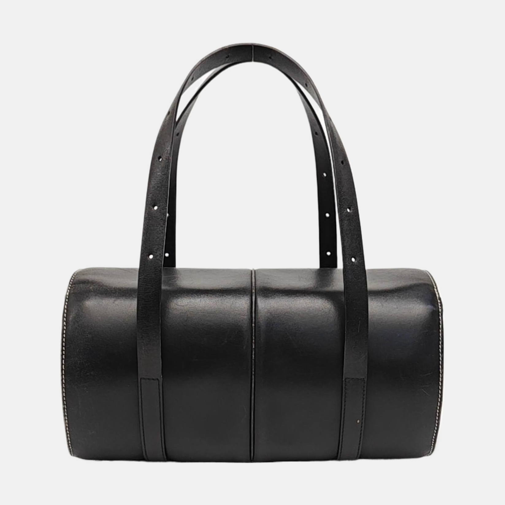 Calfskin Top Handle Bag Black