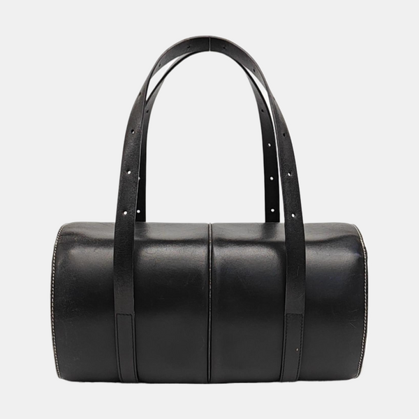 Calfskin Top Handle Bag Black