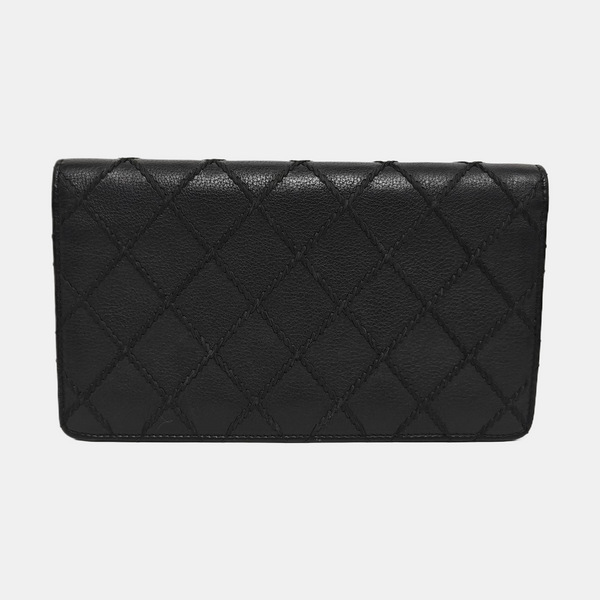CLASSIC FLAP Mini Quilted Calfskin Black Wallet