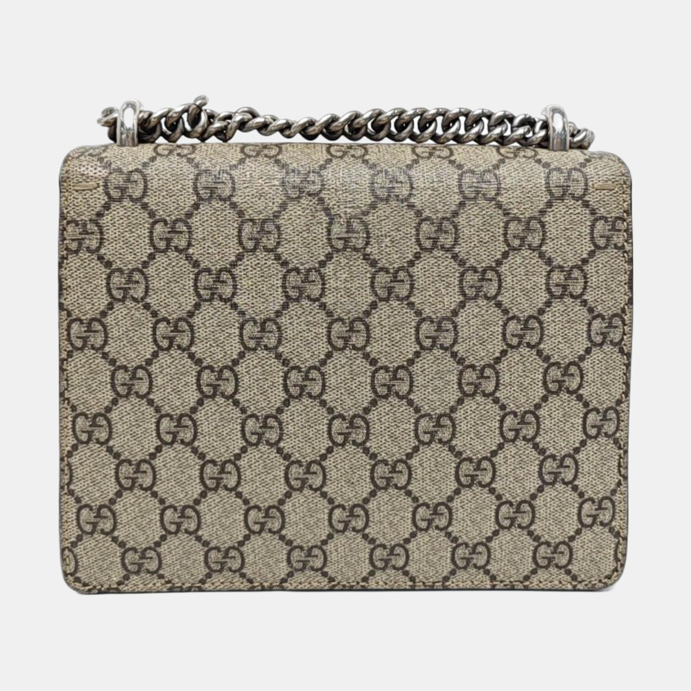 Dionysus Mini Monogram Coated Canvas Beige