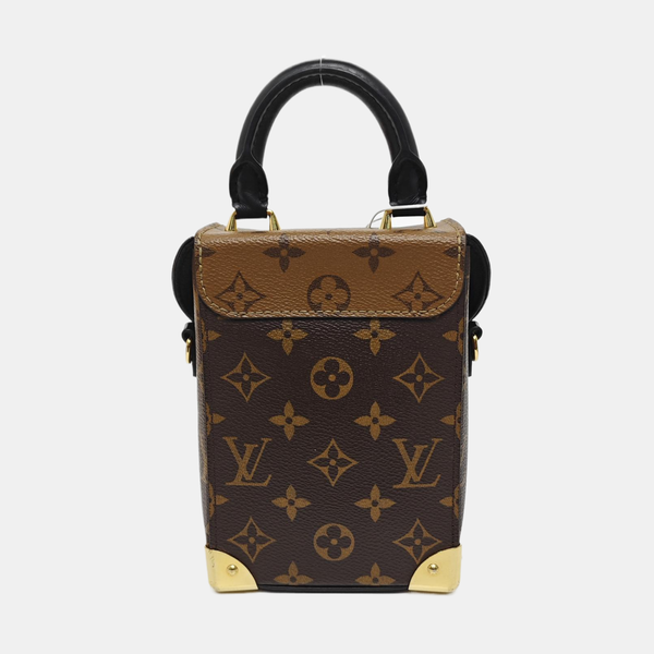 CAMERA BOX Monogram Coated Canvas Brown