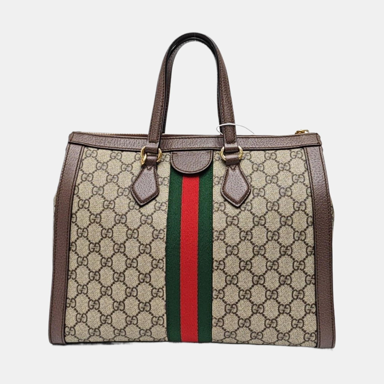 Ophidia Medium Monogram Coated Canvas Beige